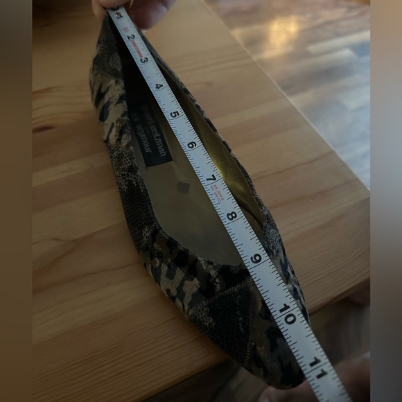 Stuart Weitzman animal print slip on shoes with gold detail heels 1.5” size 10 - Picture 11 of 13